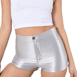 American apparel silver disco shorts RARE